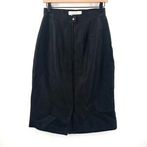 MAXMARA Skirt Size 8 Linen Vintage Designer Luxury Pencil High Waisted Italy